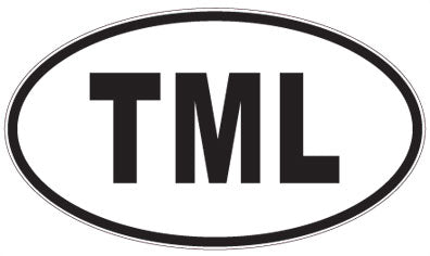 TML - 3 Letter Initials Oval Magnet
