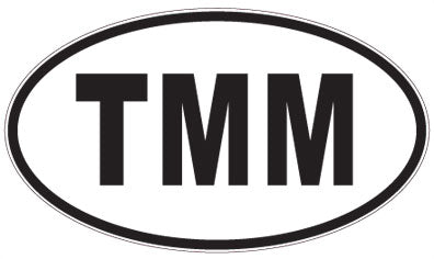 TMM - 3 Letter Initials Oval Magnet