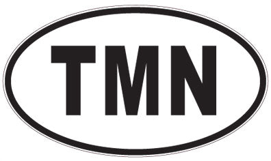 TMN - 3 Letter Initials Oval Magnet