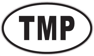 TMP - 3 Letter Initials Oval Magnet