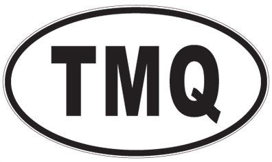 TMQ - 3 Letter Initials Oval Magnet