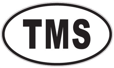 TMS - 3 Letter Initials Oval Sticker