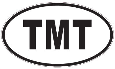 TMT - 3 Letter Initials Oval Magnet