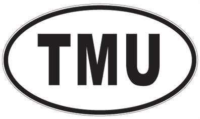 TMU - 3 Letter Initials Oval Magnet