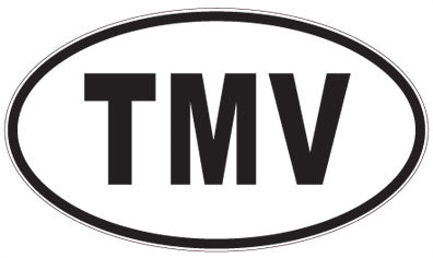 TMV - 3 Letter Initials Oval Sticker