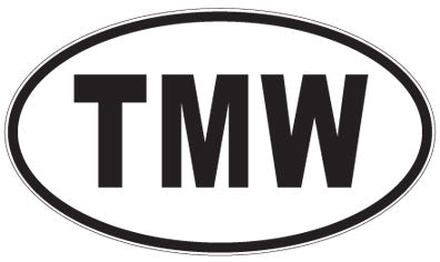 TMW - 3 Letter Initials Oval Magnet