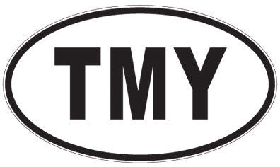TMY - 3 Letter Initials Oval Magnet