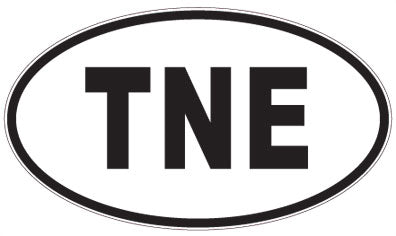 TNE - 3 Letter Initials Oval Magnet