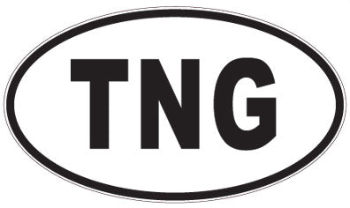 TNG - 3 Letter Initials Oval Magnet