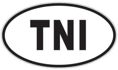 TNI - 3 Letter Initials Oval Magnet
