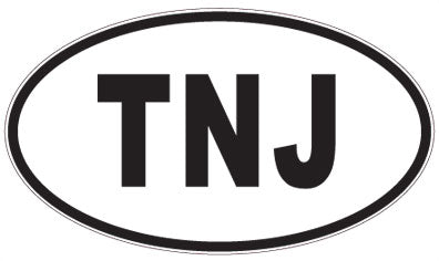 TNJ - 3 Letter Initials Oval Magnet