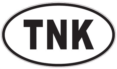 TNK - 3 Letter Initials Oval Magnet