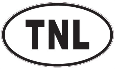 TNL - 3 Letter Initials Oval Magnet