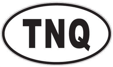 TNQ - 3 Letter Initials Oval Magnet