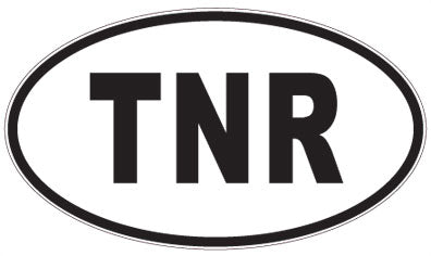 TNR - 3 Letter Initials Oval Magnet