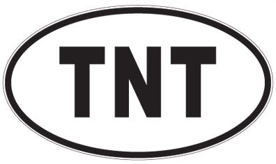 TNT - 3 Letter Initials Oval Magnet
