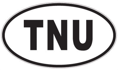 TNU - 3 Letter Initials Oval Magnet