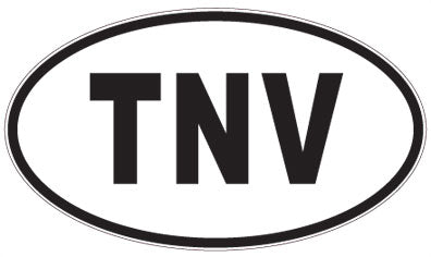 TNV - 3 Letter Initials Oval Magnet