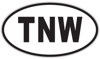 TNW - 3 Letter Initials Oval Magnet
