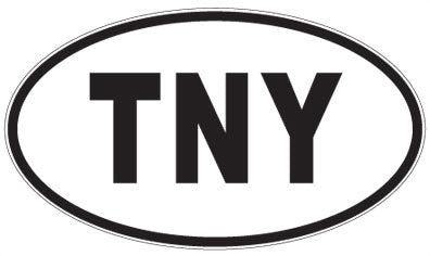 TNY - 3 Letter Initials Oval Magnet