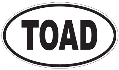 TOAD - Oval Sticker