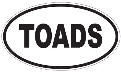 TOADS - Oval Magnet