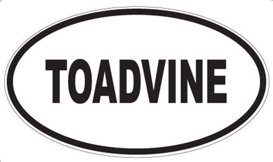 TOADVINE - Oval Sticker