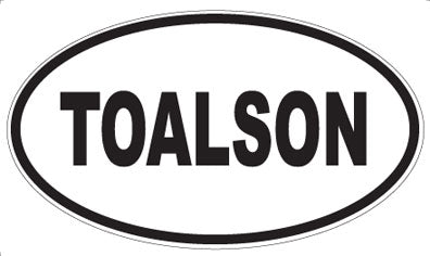 TOALSON - Oval Sticker