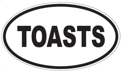 TOASTS - Oval Sticker