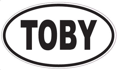 TOBY - Oval Sticker