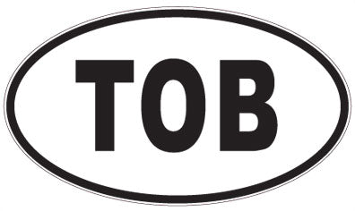 TOB - 3 Letter Initials Oval Magnet
