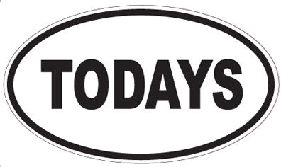 TODAYS - Oval Sticker