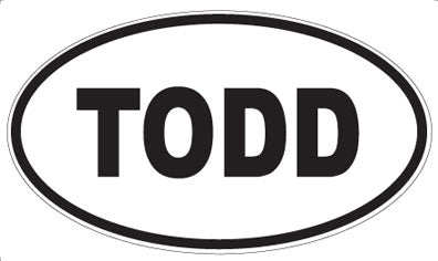 TODD - Oval Magnet