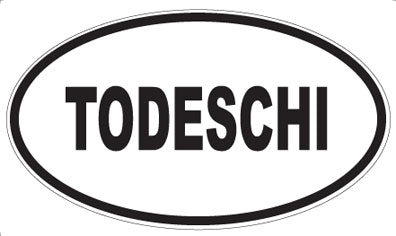 TODESCHI - Oval Sticker