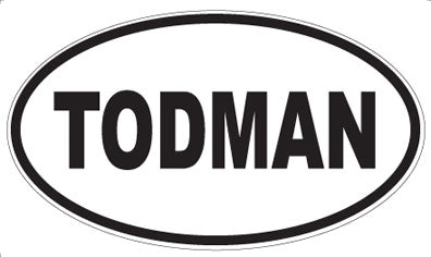 TODMAN - Oval Sticker
