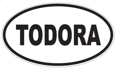 TODORA - Oval Sticker