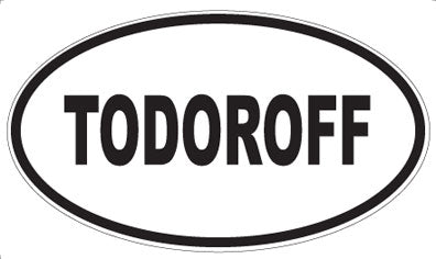 TODOROFF - Oval Sticker