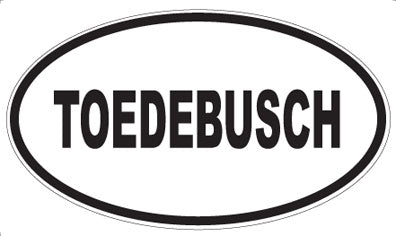 TOEDEBUSCH - Oval Sticker