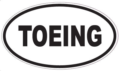 TOEING - Oval Sticker