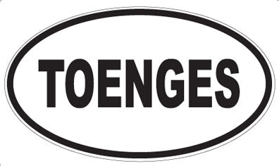 TOENGES - Oval Sticker