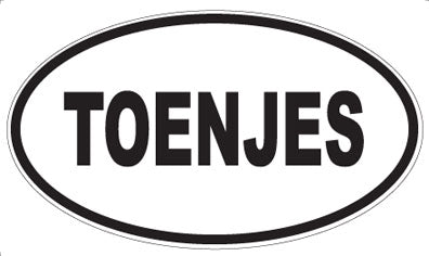 TOENJES - Oval Sticker