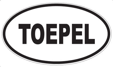 TOEPEL - Oval Sticker