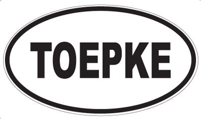 TOEPKE - Oval Sticker