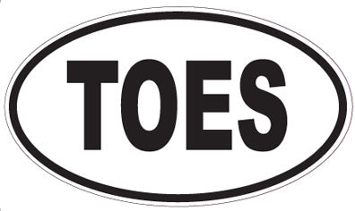 TOES - Oval Sticker