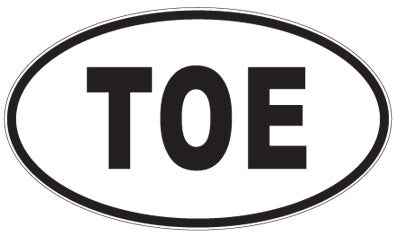 TOE - 3 Letter Initials Oval Magnet