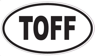 TOFF - Oval Sticker