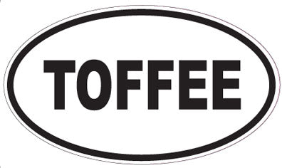 TOFFEE - Oval Sticker