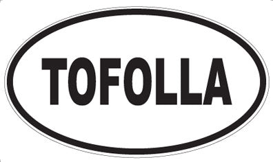 TOFOLLA - Oval Sticker