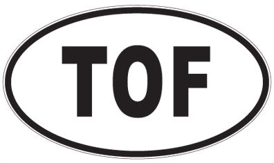 TOF - 3 Letter Initials Oval Magnet