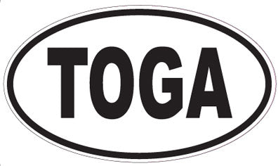 TOGA - Oval Sticker